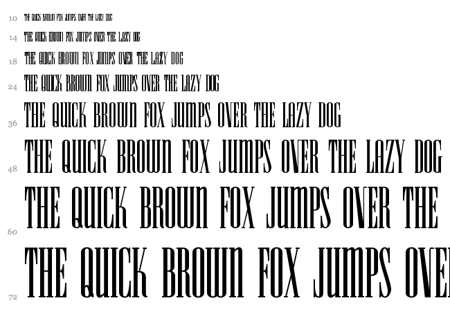 HFF Iconic Ionic font waterfall